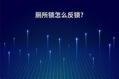 厕所锁怎么反锁?