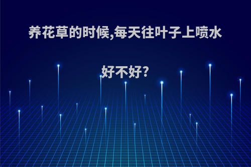 养花草的时候,每天往叶子上喷水好不好?