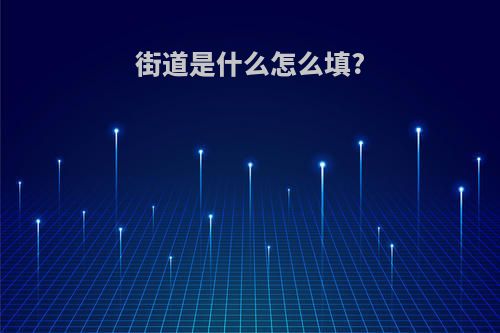 街道是什么怎么填?