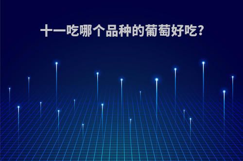 十一吃哪个品种的葡萄好吃?