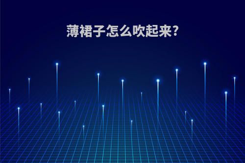 薄裙子怎么吹起来?