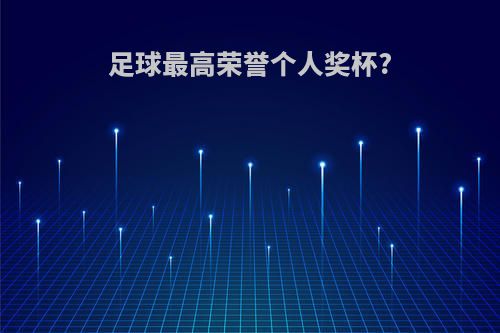 足球最高荣誉个人奖杯?