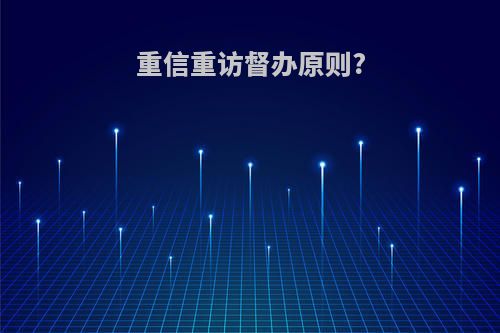 重信重访督办原则?