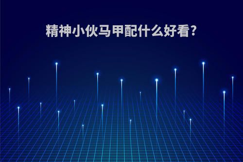 精神小伙马甲配什么好看?