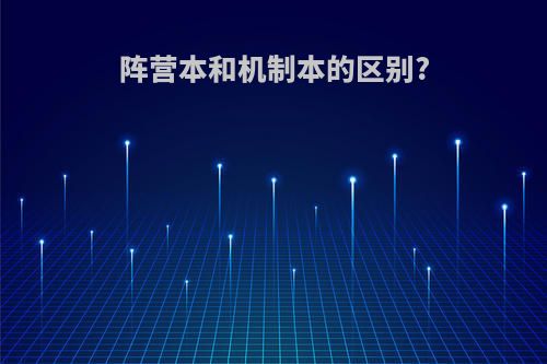 阵营本和机制本的区别?