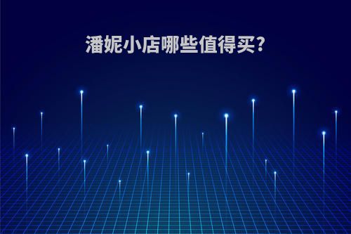 潘妮小店哪些值得买?