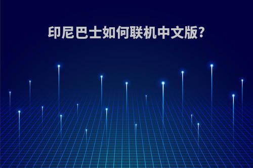 印尼巴士如何联机中文版?