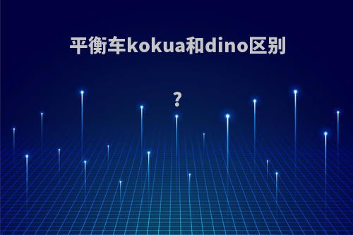 平衡车kokua和dino区别?