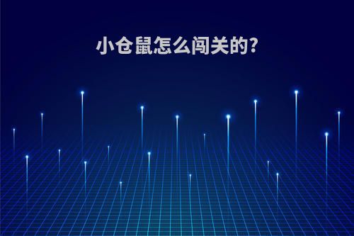 小仓鼠怎么闯关的?