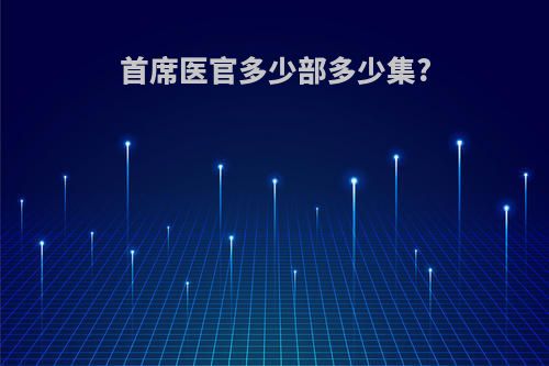 首席医官多少部多少集?