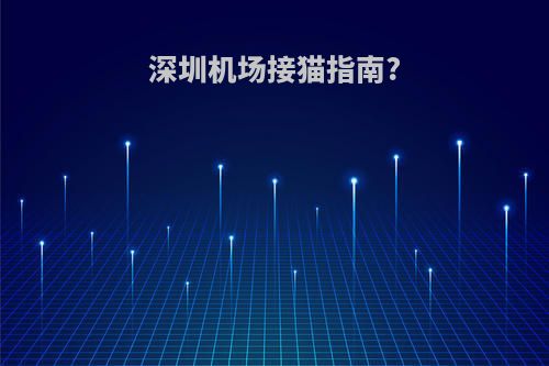 深圳机场接猫指南?