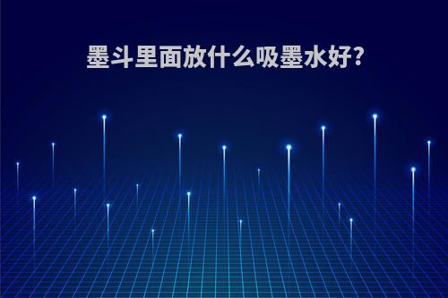 墨斗里面放什么吸墨水好?
