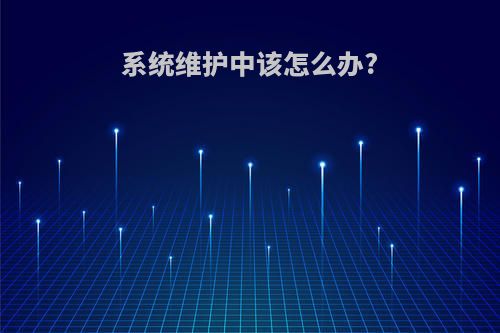系统维护中该怎么办?
