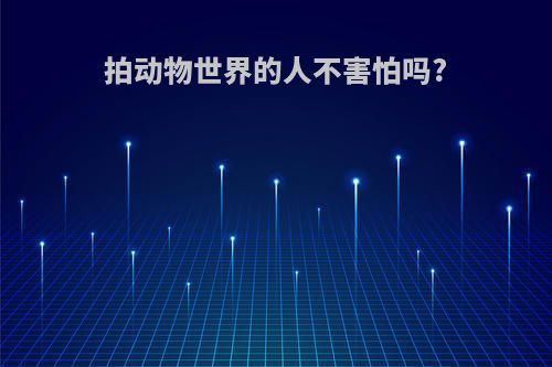 拍动物世界的人不害怕吗?