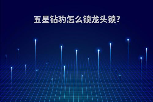 五星钻豹怎么锁龙头锁?