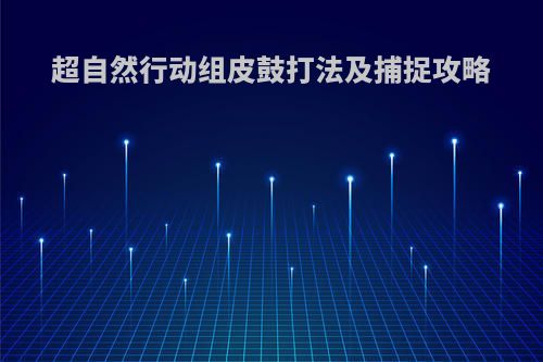 超自然行动组皮鼓打法及捕捉攻略