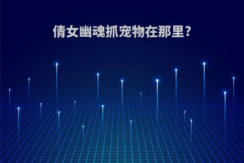 倩女幽魂抓宠物在那里?