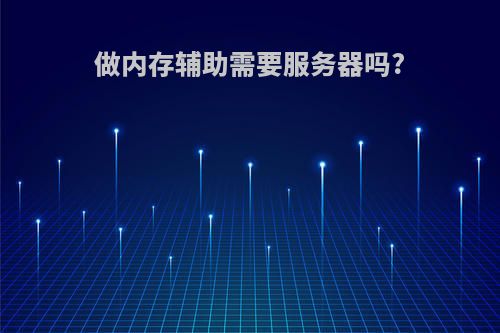 做内存辅助需要服务器吗?